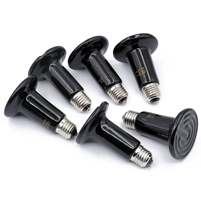 25W 50W 75W 100W 150W 200W lámpara de calefacción de infrarrojos lejanos para mascotas cerámica 110V 220V bombilla chocadeadora de tortuga para reptiles bombilla emisora de calor - imagen 2