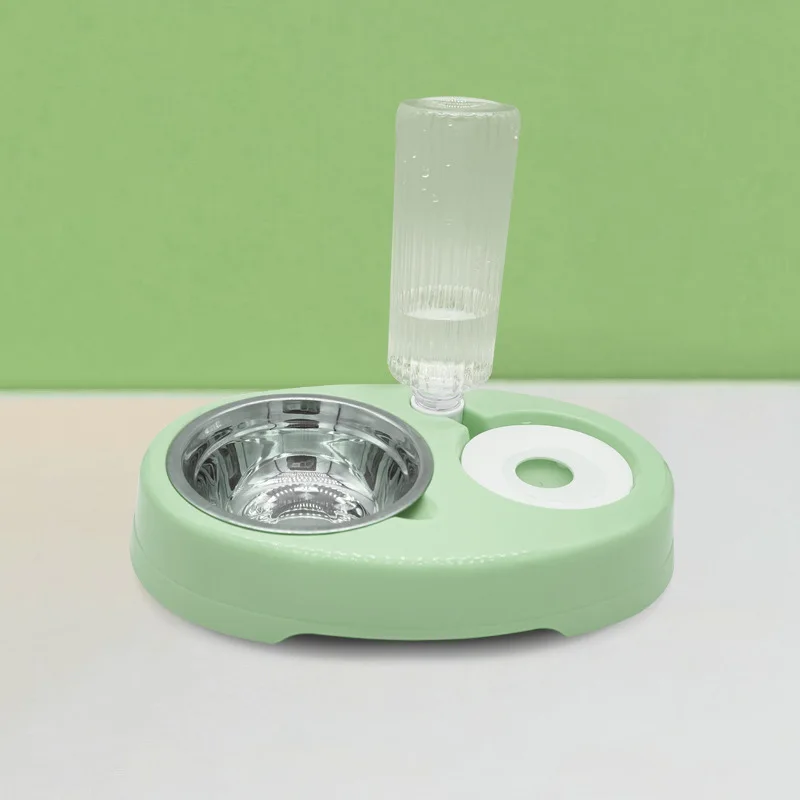 Dispositivo automático de almacenamiento de agua y boca a prueba de humedad para mascotas, dispositivo de alimentación y bebida para gatos y perros, de acero inoxidable, nuevo - imagen 5