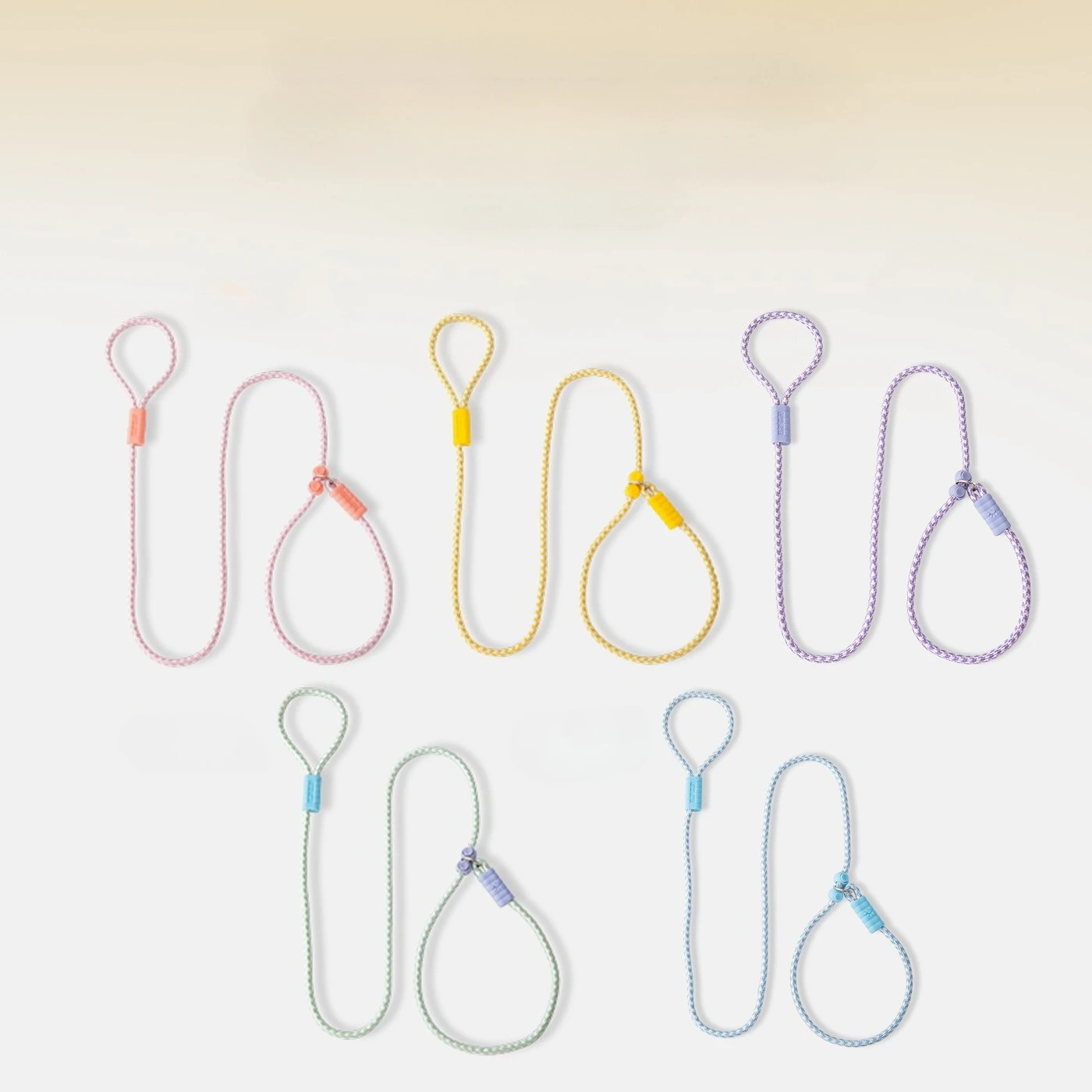 Cuerda redonda de entrenamiento para perros y mascotas, Collar de cadena P de nailon ligero, ajustable para perros pequeños y medianos, correa para caminar, suministros para mascotas