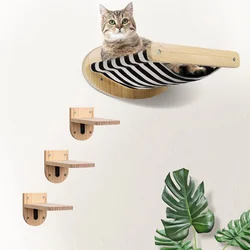 Hamaca de pared para gatos – Rascador, escalones, pedal y refugio