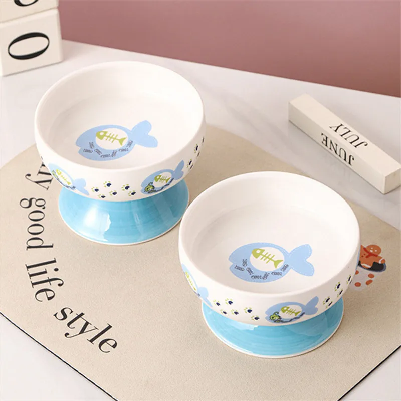 Cuenco negro para gatos, cuenco para beber para gatos, alimentador de comida para cachorros, cuencos de cerámica para gatos, cuencos para perros, suministros antigolpes para mascotas