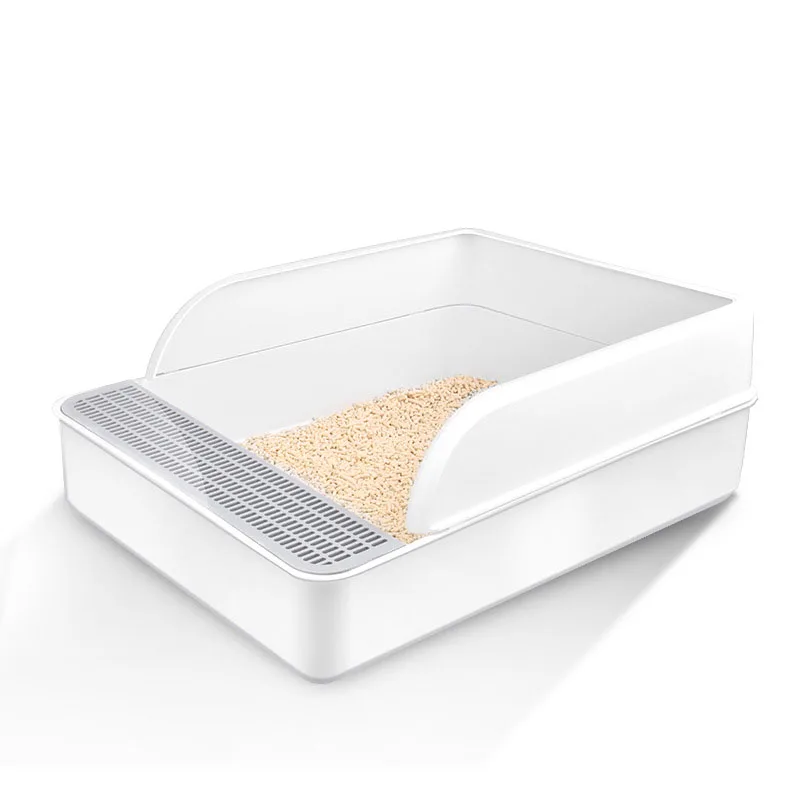 Caja de arena de gran espacio para mascotas, desodorante semicerrado, resistente a las salpicaduras, inodoro con pala para gatos y perros pequeños - imagen 3