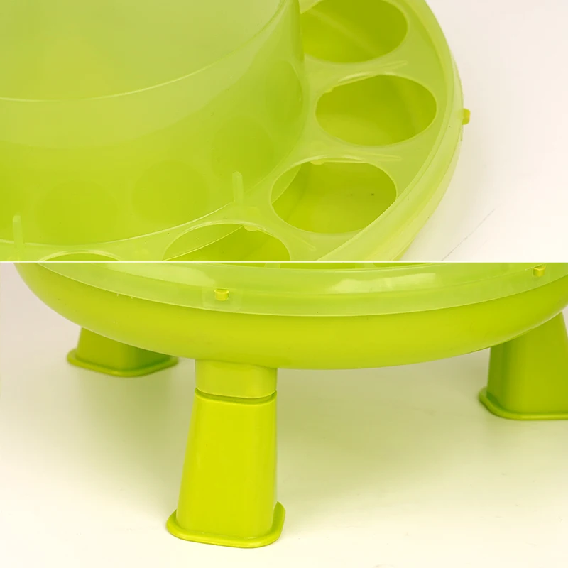 Comedero para aves de corral de 2kg y 4kg, cubo para beber, contenedor de alimentación automática de plástico con patas, ganso, gallina, pollo, suministros de bebedero - imagen 4