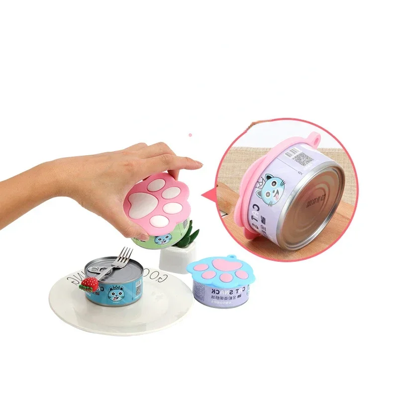 Tapa de silicona para comida de mascotas, alimentadores sellados para cachorros y gatos, tapa superior de almacenamiento, cubierta reutilizable, suministros diarios para la salud de las mascotas - imagen 3