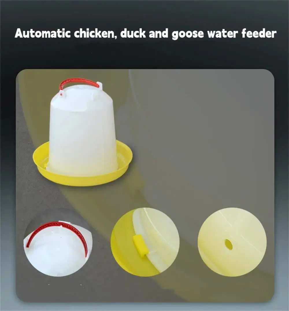 Cubo de agua para pollo, bebedero automático para pollitos, gallina, gallo, gallina, aves de corral, codorniz, Paloma, suministros de alimentación, 17x14cm, 1KG - imagen 2