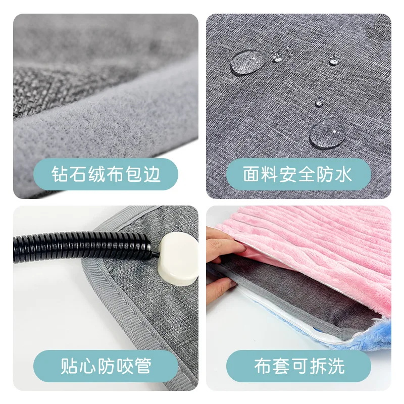 Manta eléctrica para mascotas, estera para dormir extraíble y lavable a temperatura constante, estera calefactora, manta eléctrica resistente a los arañazos - imagen 3