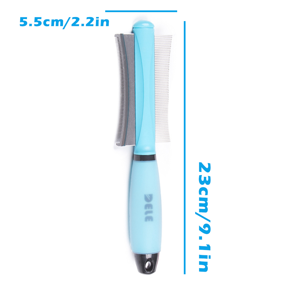 Cepillo profesional para perros y gatos - Mango ergonómico de silicona