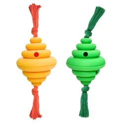 Dispensador interactivo golosinas perro cuerda resistente para lanzar