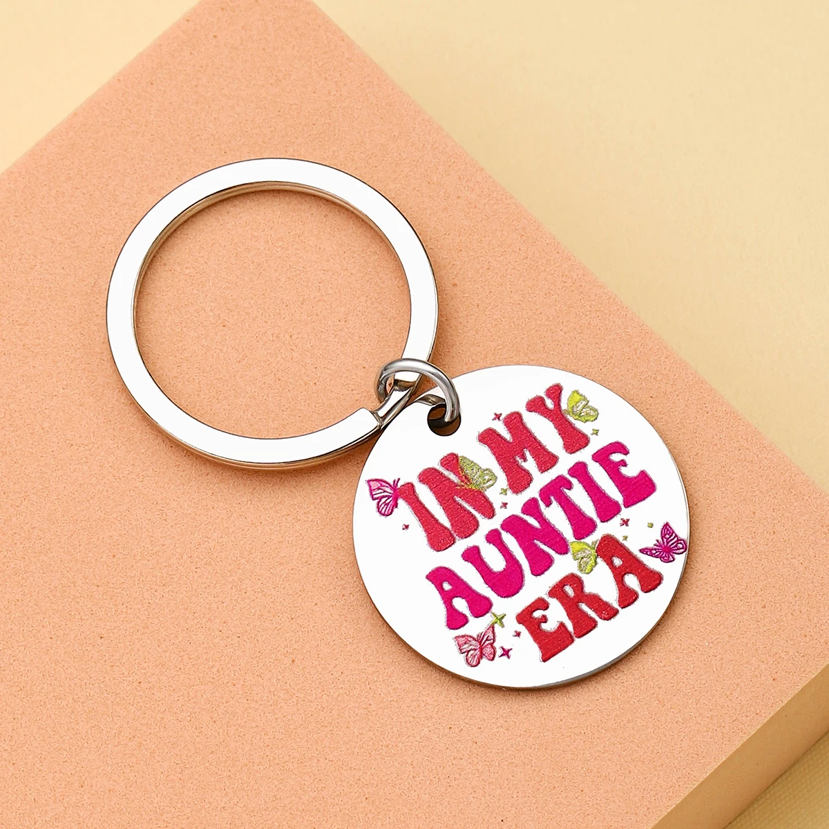 IN MY AUNTIE ERA Stainless Steel Keychain, the Best Gift for Auntie - imagen 3