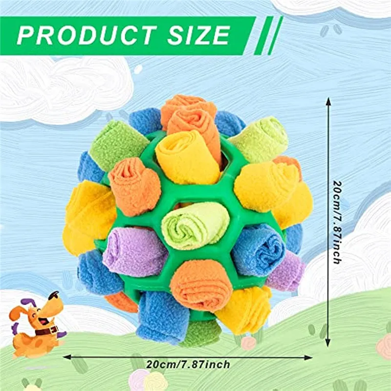 Pelota de goma para olfatear con perros, juguete de alimentación lenta para mascotas, alimentador de comida, juegos de entrenamiento para cachorros - imagen 2