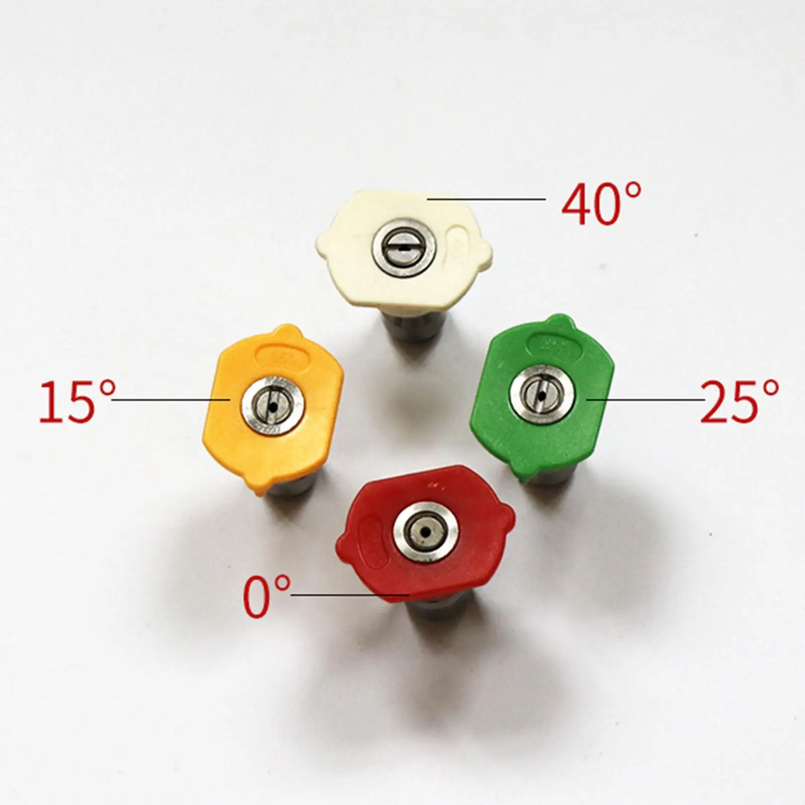 5 puntas de boquilla para lavadora a presión, repuesto profesional multiusos con boquilla de 5 grados múltiples, accesorio de conexión rápida de 1/4" - imagen 5