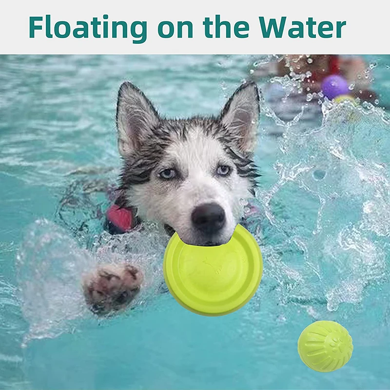 Discos voladores para mascotas, anillo de entrenamiento, extractor, juguetes para perros grandes, pelota para masticar resistente a mordeduras, juguete flotante para cachorros, suministro interactivo - imagen 3