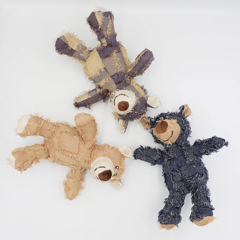 Perro animal relleno mendigo oso roer juguete moler dientes limpieza suministros para mascotas - imagen 3