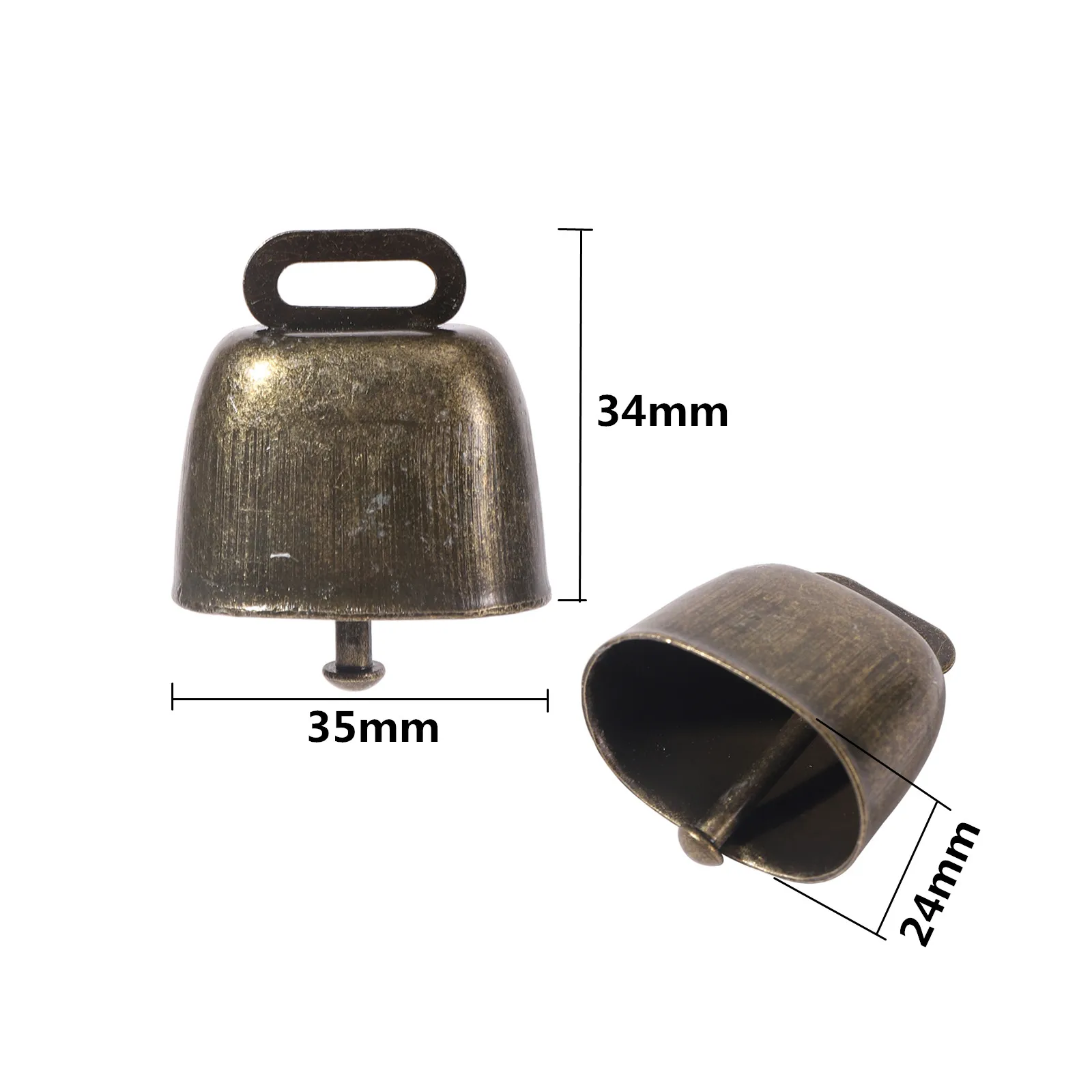 Campanas de cobre para ganado, cascabeles de ganado, vaca, caballo, oveja, perro, gato, campana de pastoreo, Material de cobre puro, campana de granja fuerte y crujiente - imagen 2