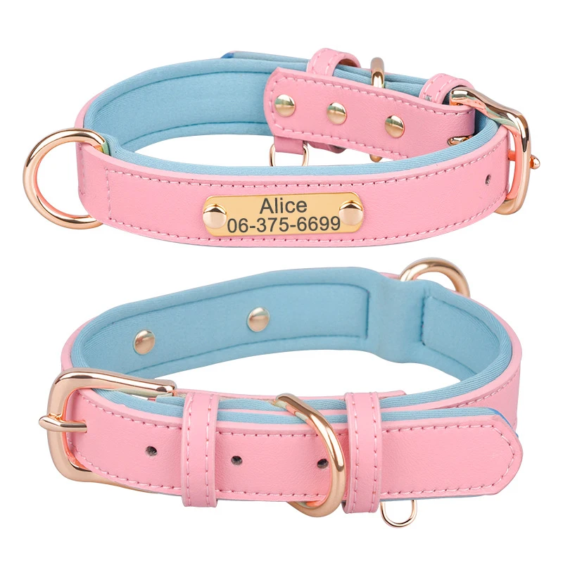 Collar personalizado para perro, etiqueta de identificación antipérdida para mascotas pequeñas, medianas y grandes, ajustable, grabado de nombre - imagen 5