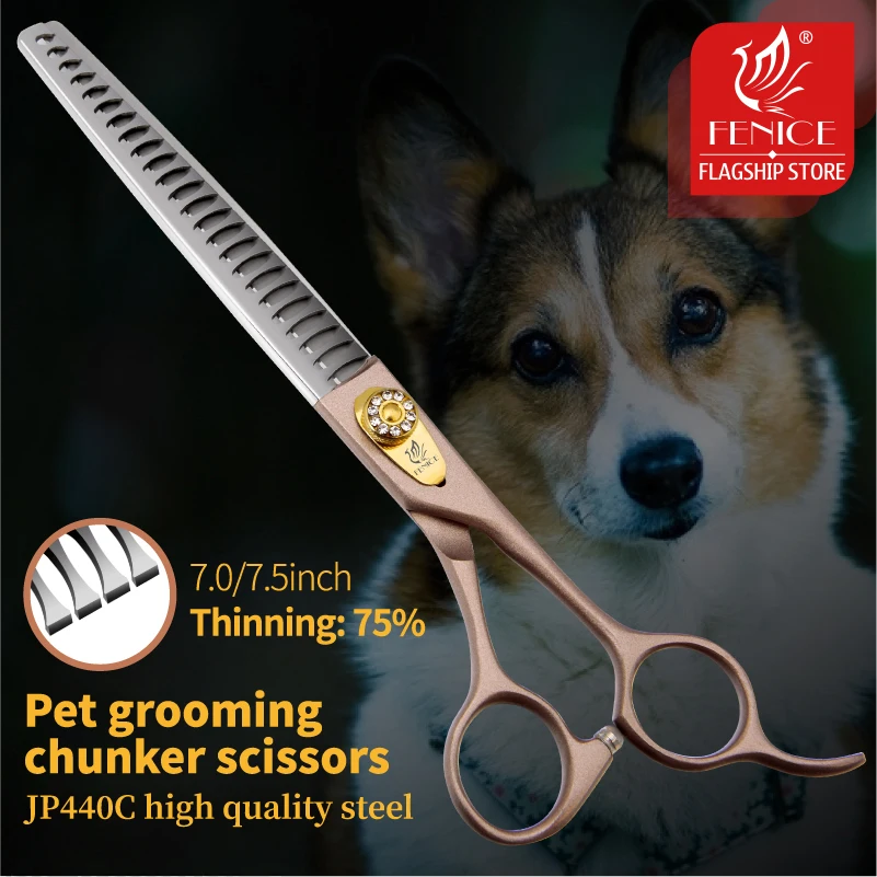 Fenice 7/7, 5/8 pulgadas JP440C tijeras profesionales de acero para el cuidado de perros y mascotas tijeras de pelo para perros Jahж......цы tijeras - imagen 2