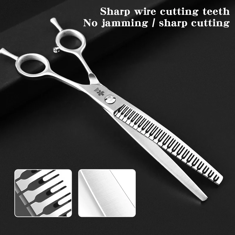 Tijeras curvadas naturales para el cuidado de mascotas con una tasa de depilación al 90% para adelgazar tijeras curvas, diseñadas específicamente para la belleza - imagen 4