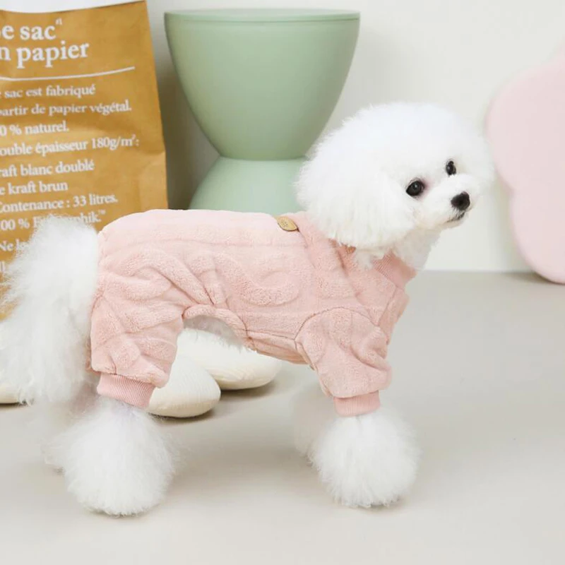 Pijamas térmicos de lujo para perros, mono, abrigo de invierno, mono para cachorros, caniche, Chihuahua, Yorkie, ropa para perros pequeños - imagen 4