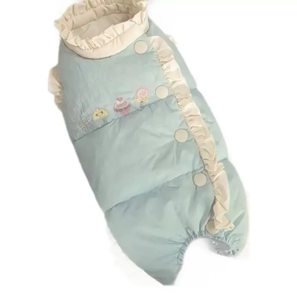 Traje de otoño e invierno para mascotas, paquete de cuatro patas, mono para el vientre, abrigo para perros pequeños, pantalones de cuatro patas para mascotas, ropa para cachorros - imagen 2