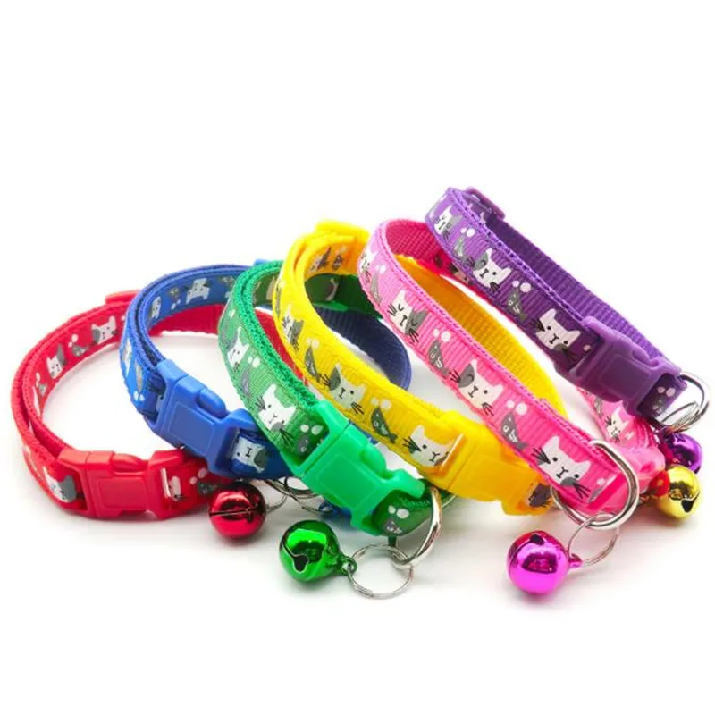 Collar multicolor para perros y gatos, accesorio ajustable con campanas, suministros para mascotas - imagen 2