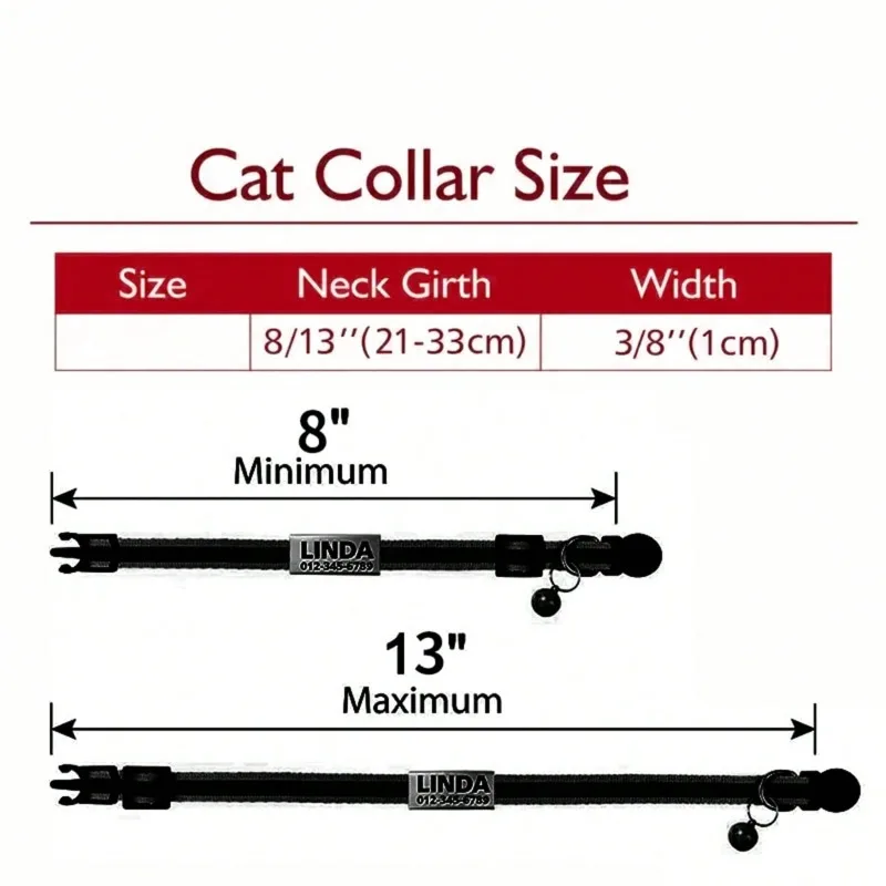 Collar de gato con purpurina personalizado con etiqueta de identificación, collares para gatos separables seguros, Collar bonito de liberación rápida, grabado gratis para gatos y gatitos - imagen 5