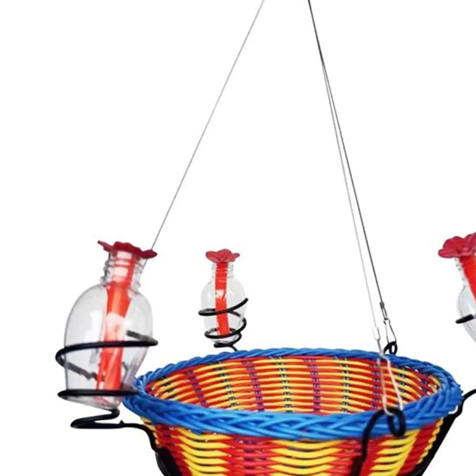 Hanging Basket Outdoor Hummingbird Feeder Leakproof with Hook Outside Patio Gardening Easy to Clean Yards Bird Water Dispenser