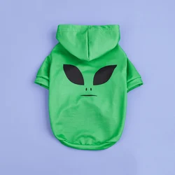 Sudadera con capucha Halloween perro patrón alienígena lindo cómoda