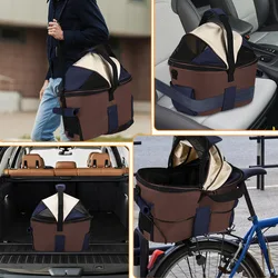 Cesta trasera bicicleta para gatos y perros: antifuga y transpirable