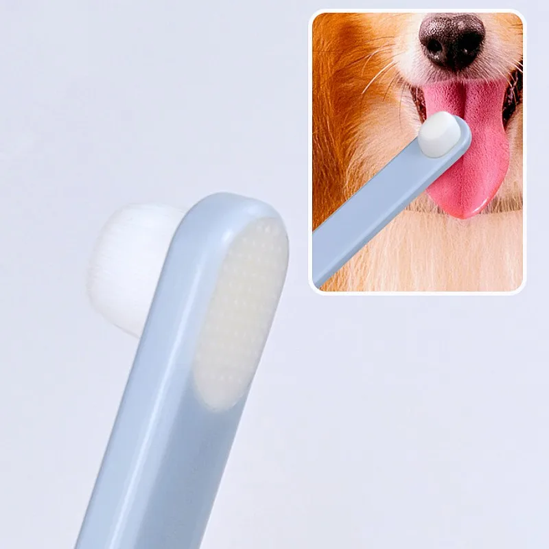 Cepillo de dientes para mascotas, cepillos de dientes de cabeza pequeña para perros, cepillo de pelo suave y denso para limpieza de dientes de perros, cuidado bucal, suministros para mascotas