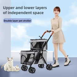 Carro universal para perros con rueda delantera, carrito para mascotas disponible para gatos y perros, productos para mascotas, cochecitos para gatos