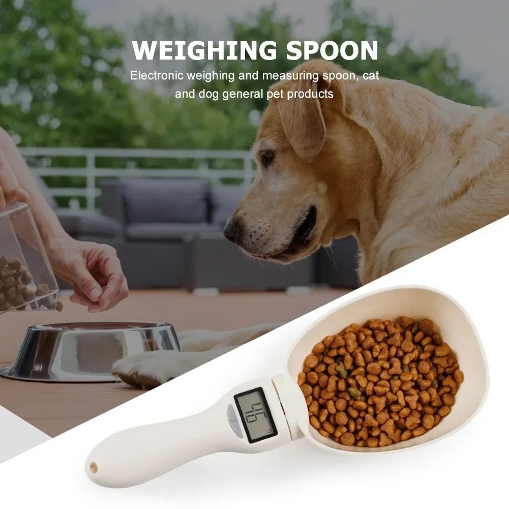 Báscula de comida para gatos, taza electrónica LCD para pesar alimentos para perros, cuchara medidora de precisión para alimentación de mascotas, alimentador para gatos con pantalla Digital - imagen 3