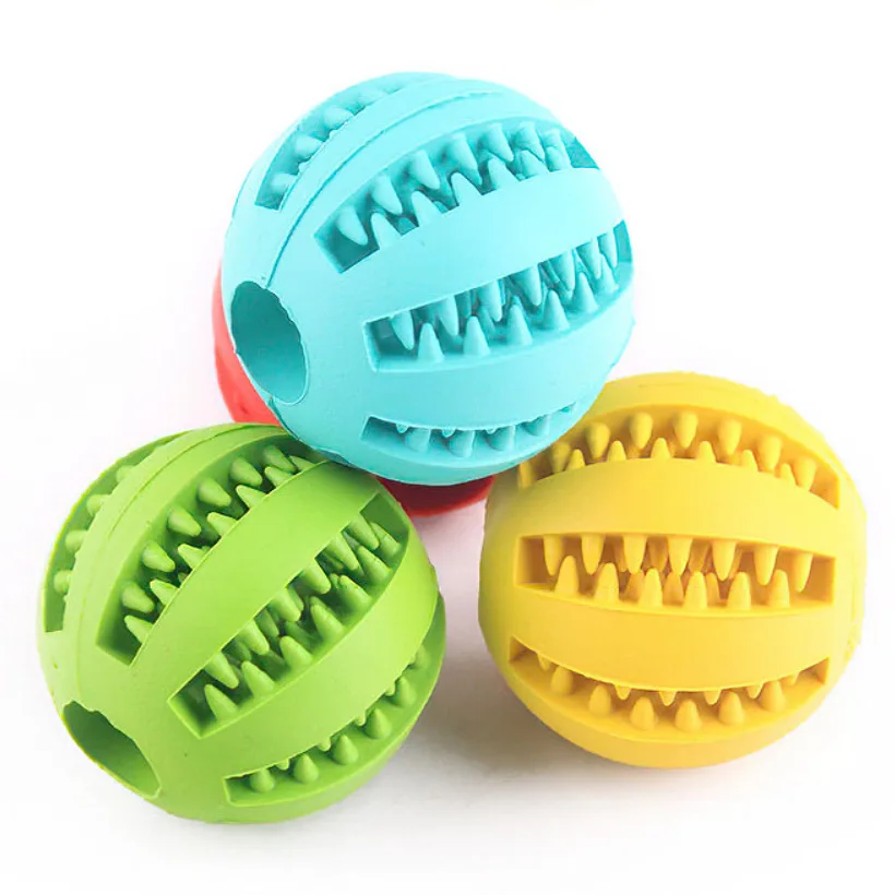 Juguetes de silicona para perros, pelota de goma elástica con fugas, bolas interactivas divertidas para Limpieza de dientes de mascotas, juguetes para masticar resistentes a las mordeduras - imagen 3