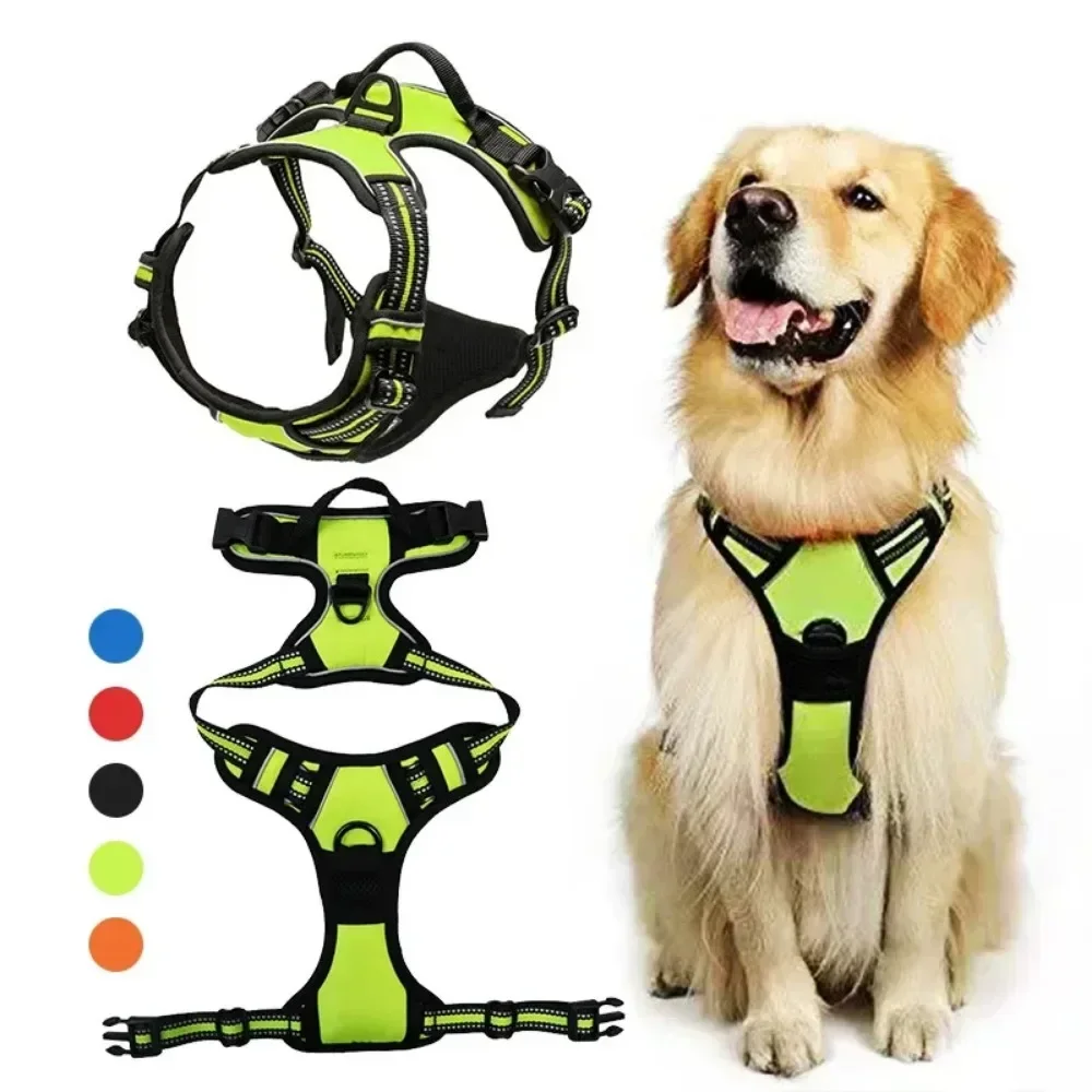 Chaleco reflectante ajustable y transpirable, correa para el pecho para perros pequeños, medianos y grandes, arnés para perros, Collar para cachorros y gatos, accesorios para perros - imagen 2