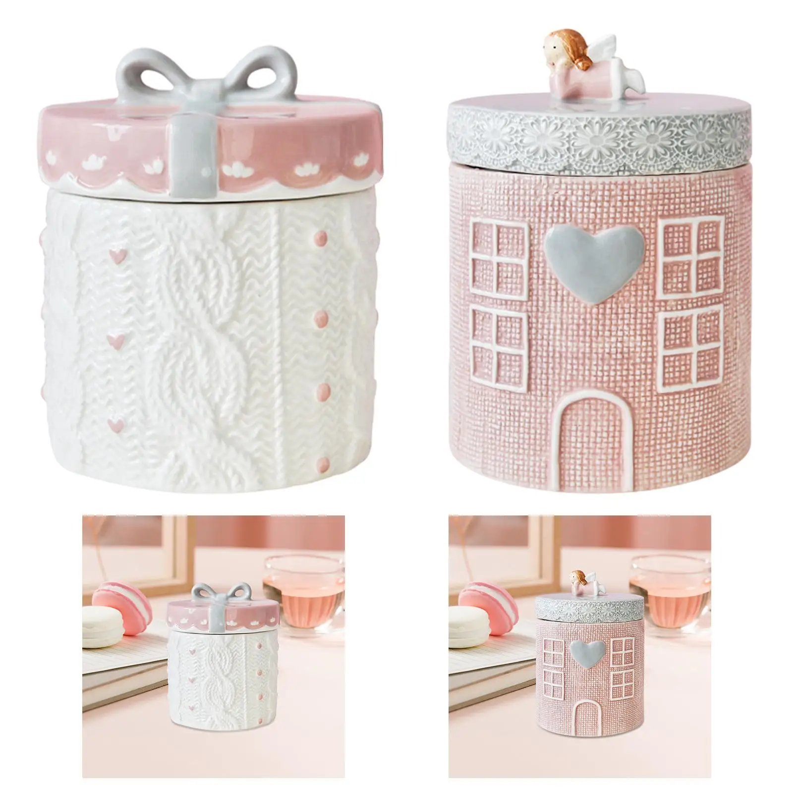 Food Storage Canister Farmhouse Tea Jar Loose Sugar Tin Storage Canister Storage Jar for Tea Coffee Beans Snacks Kitchen Nuts