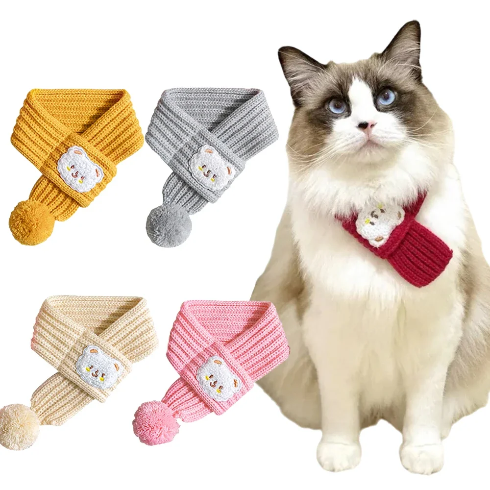 Bufanda festiva de Año Nuevo para gatos Sphynx, Gotas, accesorios cálidos para el cuello para mascotas, bufandas para perros siameses Garfield, productos para mascotas