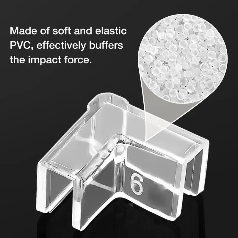 Protectores de esquina para bordes de pecera, parachoques a prueba de bebés, accesorio multifuncional para muebles, forma de mesa, 4 piezas - imagen 3