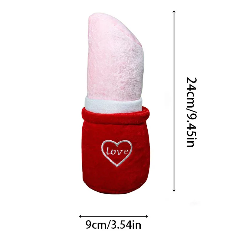 Juguete interactivo de peluche con forma de lápiz labial para perros, juguete para masticar para cachorros, perros pequeños y medianos, suministros para mascotas - imagen 5