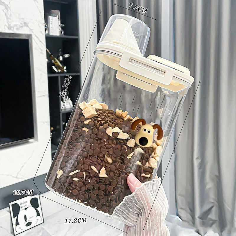 Cubo de almacenamiento de alimentos para gatos, cubo sellado a prueba de humedad, alimentos para perros, productos para mascotas liofilizados, tarro de aperitivos, caja de almacenamiento para el hogar - imagen 5