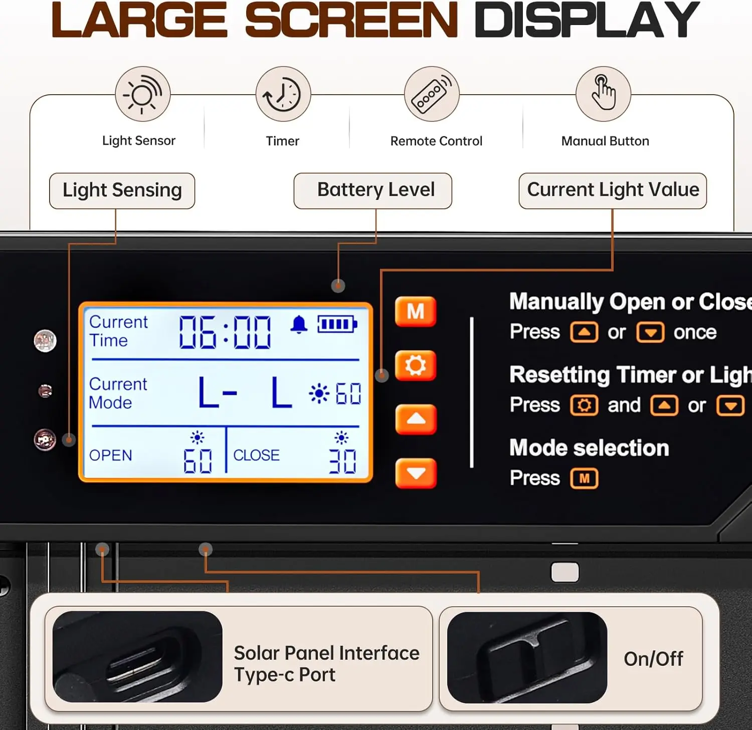 Puerta automática solar extra grande para gallinero - imagen 2