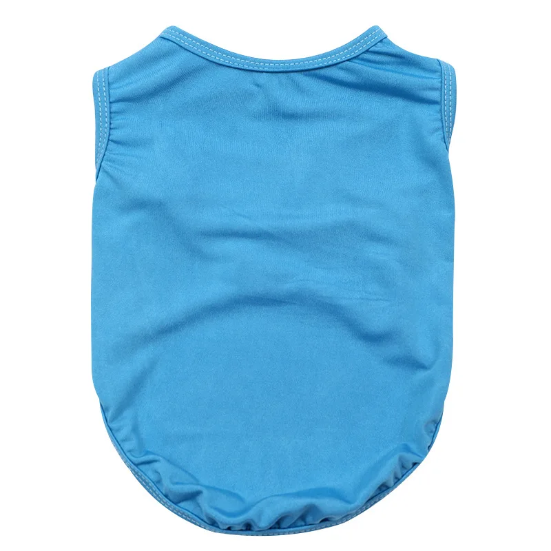 Ropa de diseño de Color puro para perro Unisex, algodón suave sin mangas, ropa clásica para gato, ropa de uso diario de verano, suministros para perros Chihuahua - imagen 3