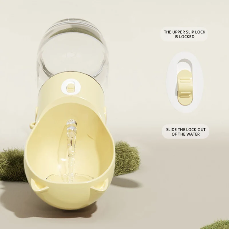 HOOPET-dispensador de agua portátil para mascotas, alimentador de botella para perro, bebedero para gato, contenedor de comida a prueba de fugas, accesorios de viaje 2 en 1 - imagen 3