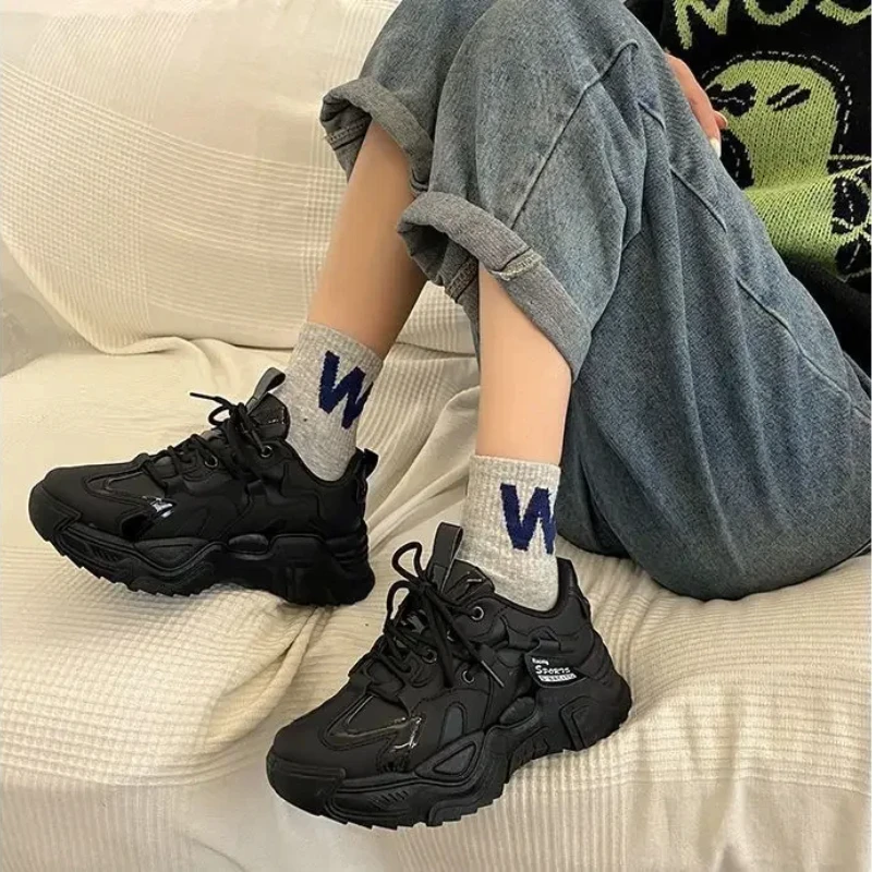 Zapatillas de deporte para mujer, zapatos informales de malla que combinan con todo, desodorante, zapatos de fondo blando, zapatillas transpirables para primavera y otoño, zapatillas femeninas - imagen 5