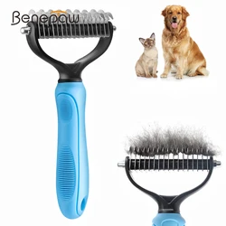 Cepillo deslanador doble cara para perros con pelo largo