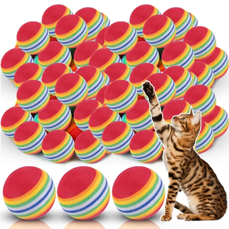 Pelotas de EVA coloridas para gatos