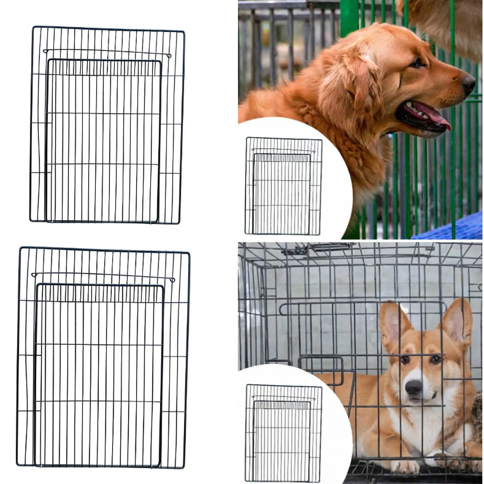 Puerta de parque infantil para mascotas, Protector de alambre de hierro, barrera para perros, jaula para animales pequeños, valla de alambre DIY para hámster, cachorro, gatito, barandilla - imagen 4