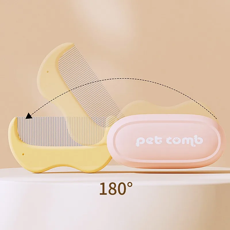 Peine para perros, peines densos, cepillo para gatos, removedor de pelo plegable para mascotas, Mini peine para la cara, cepillo de limpieza para perros, peines de masaje para gatos, peines para el cuidado de mascotas - imagen 5