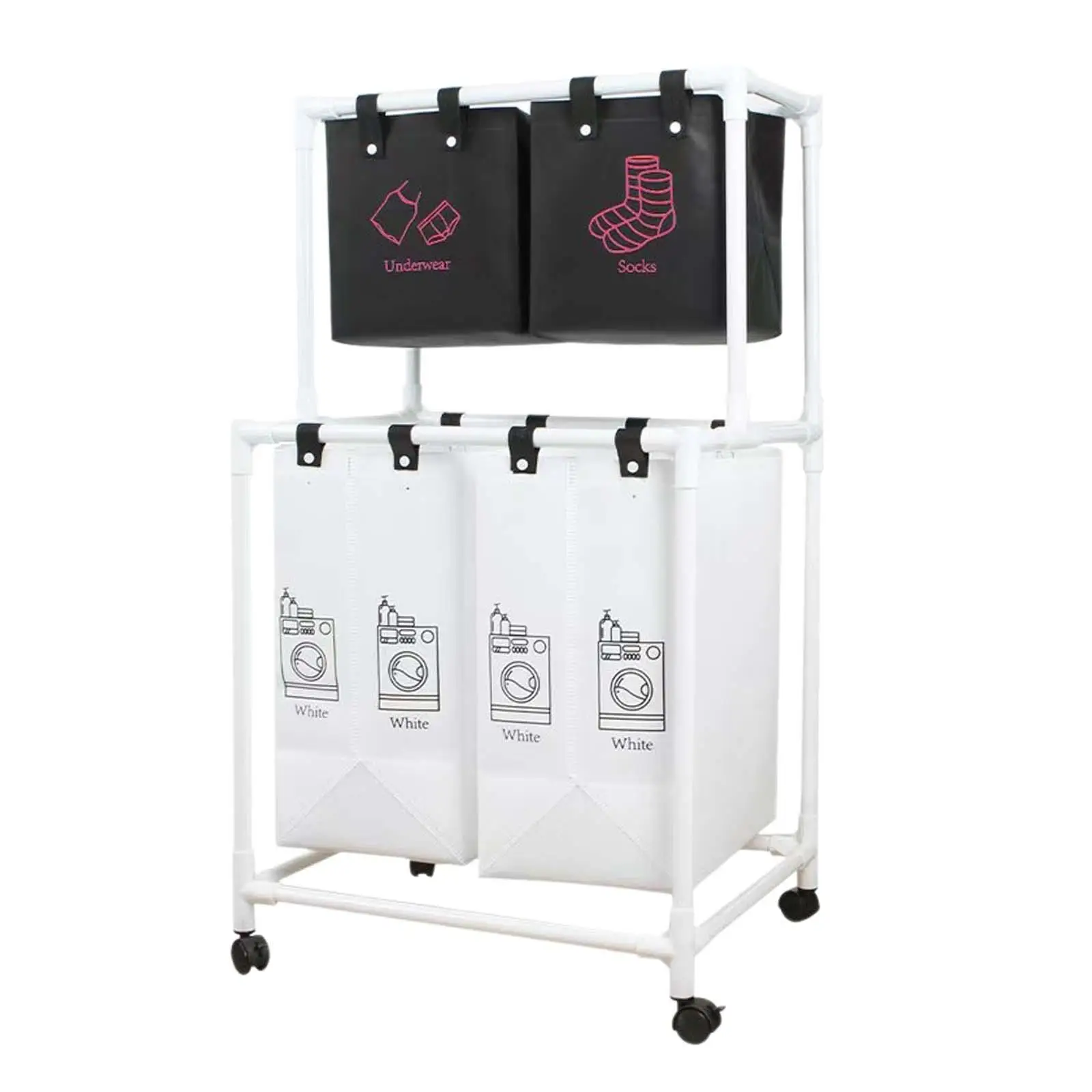 Laundry Hamper with Wheels Dirty Cloth Hamper Organization Portable Laundry Basket Washing Hamper for Office Bathroom Bedroom