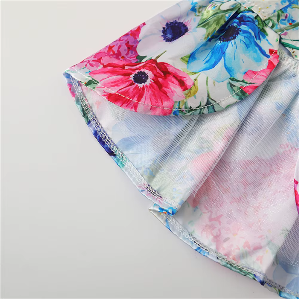 Vestido floral con lazo para gatos Sphynx y perros pequeños – Transpirable verano - imagen 4