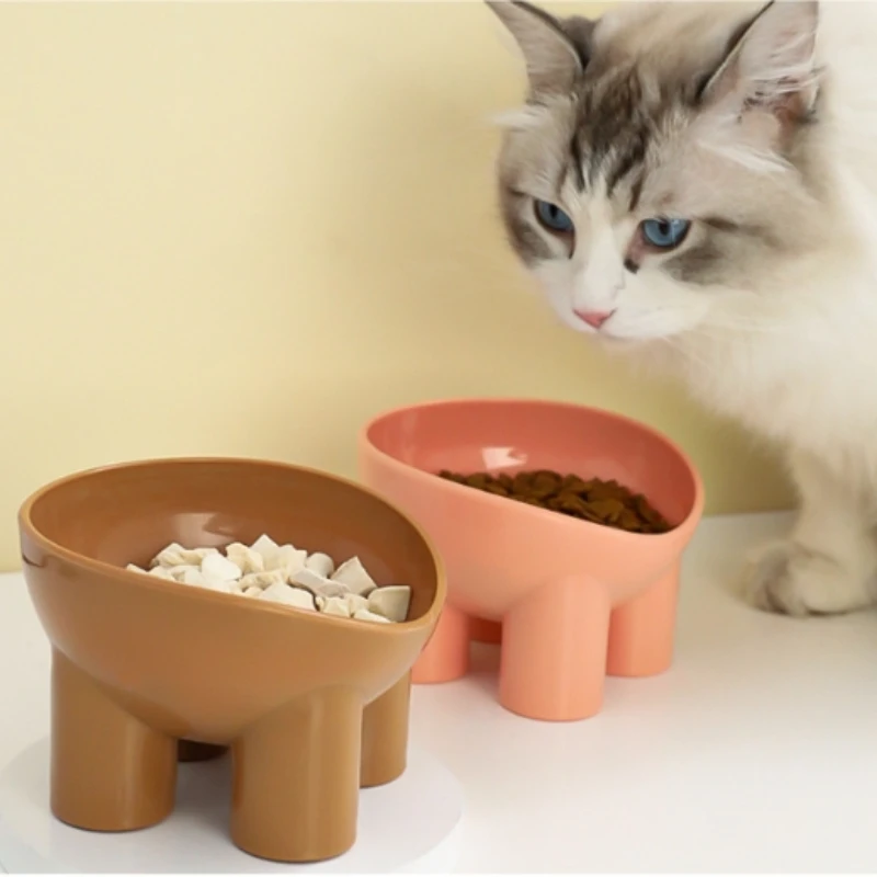 Cuenco elevado para perros y gatos con 15 °   Incline, plato de agua y comida para mascotas respetuoso con el cuello, comedero elevado estable para la salud de la columna vertebral