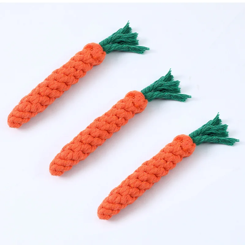 Juguete de cuerda algodón forma zanahoria para gato y perro - imagen 5